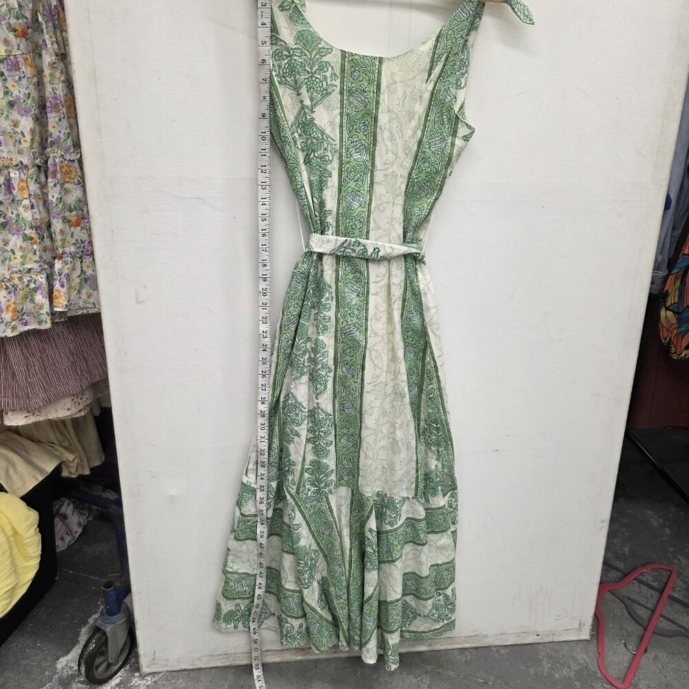 Roller Rabbit Berrino Sedona Printed Scoop Neck Tie Waist Midi Dress XS - Picture 11 of 14